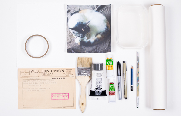 Ephemera Painting - supplies